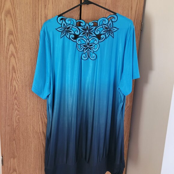 Fashion Bug Island Paradise Ombre Top - Size 3X - New with Tags - Picture 2 of 3